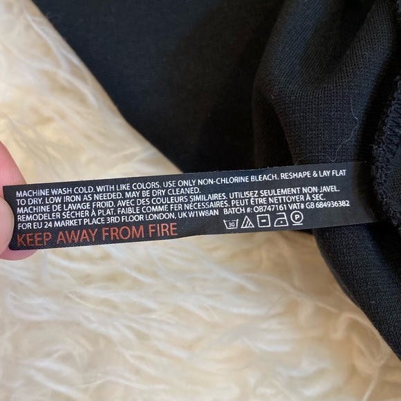 Urban Outfitters Out From Under Plunge Front Button Bodysuit Black Medium - Picture 12 of 14